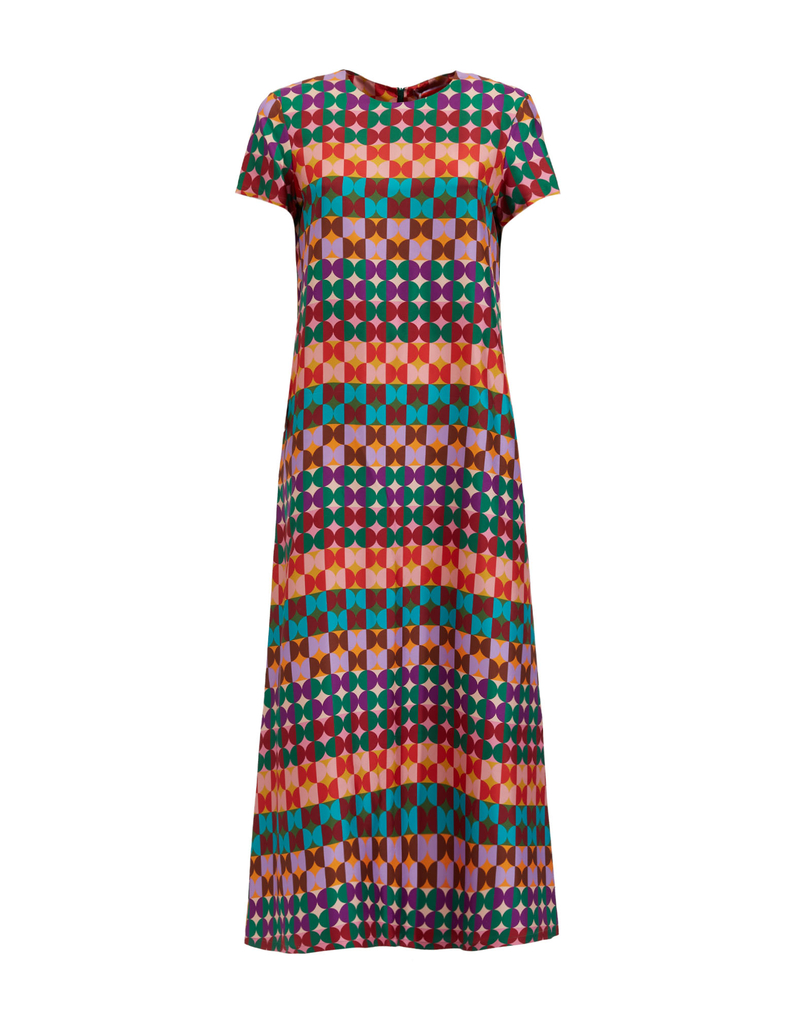 La DoubleJ Swing Dress La DoubleJ Swing Dress Mezzaluna Rainbow DRE0001SIL001MEZ0005