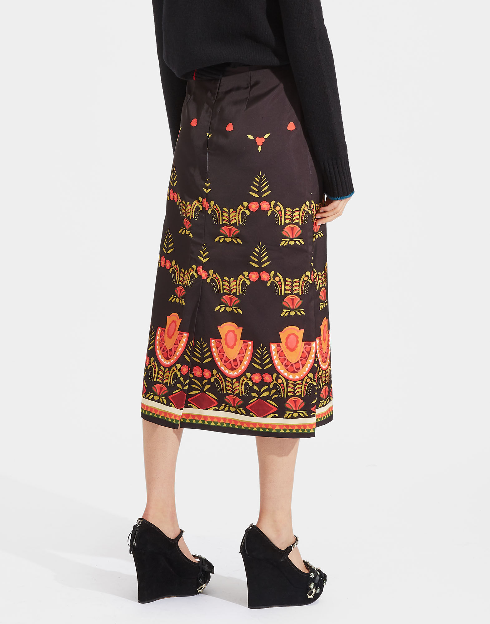 LaDoubleJ Pencil Skirt Place Messico Nero SKI0022RAD001MEX0002