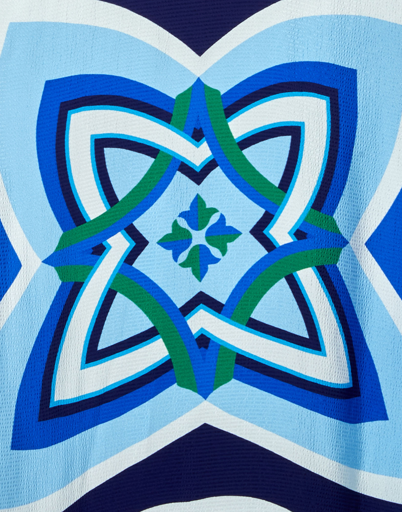 La DoubleJ Magnifico Dress La DoubleJ Magnifico Dress Lakshmi Placed Blu DRE0232VIS004LAK02BU03