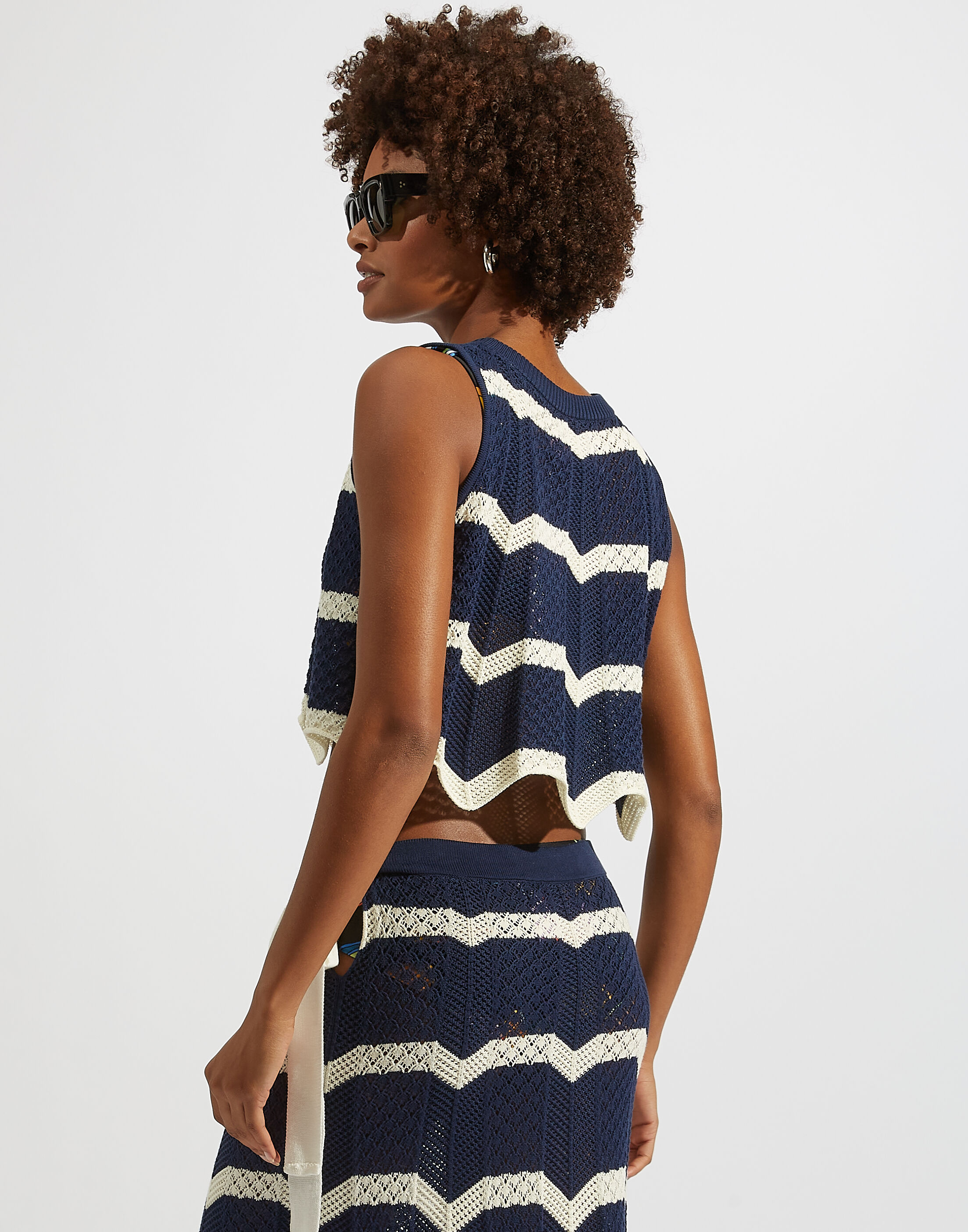 La DoubleJ Chevron Top Navy / Avorio PUL0145KNI079VA160BU06