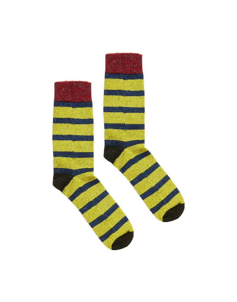 LaDoubleJ Striped Socks Lime/Rosso/Blu SOC0002KNI015VAR0030