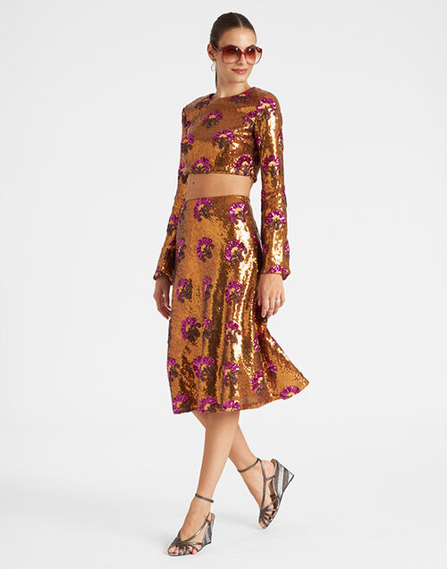 La DoubleJ Holly Skirt Bronze SKI0100PAI005TXQ01OR04