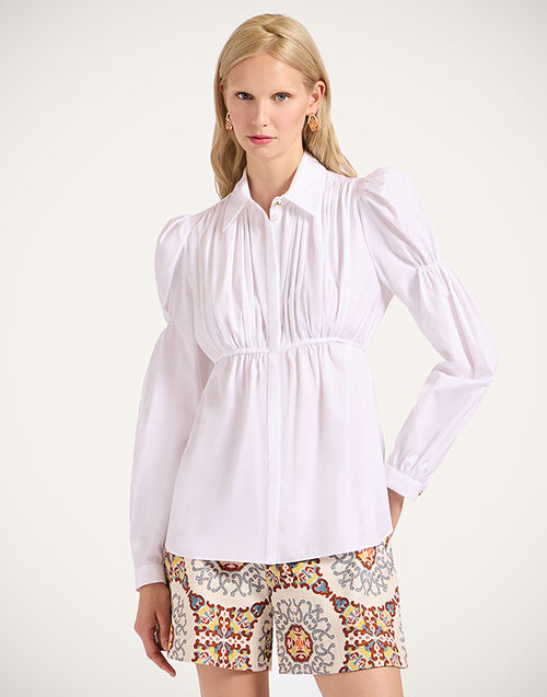 La DoubleJ Franca Shirt Solid White SHI0124COT064SOLIDWH01