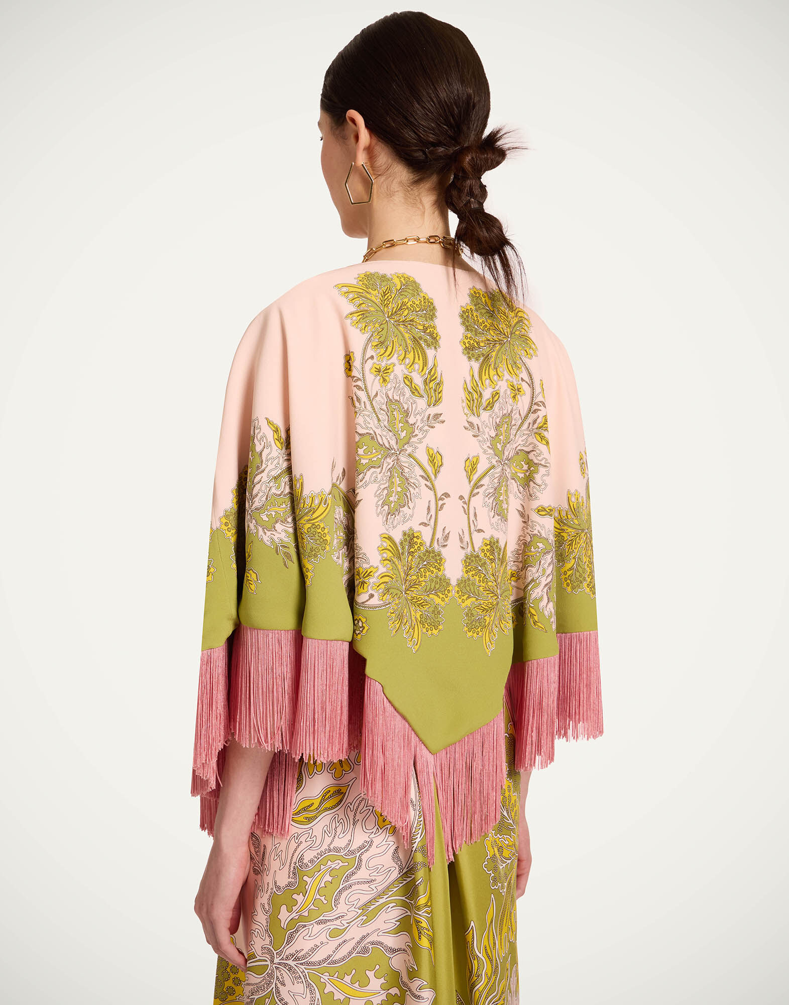 La DoubleJ Mini Poncho Swathe Plac&eacute;e Pink SCA0077VIS011SWA03PI01