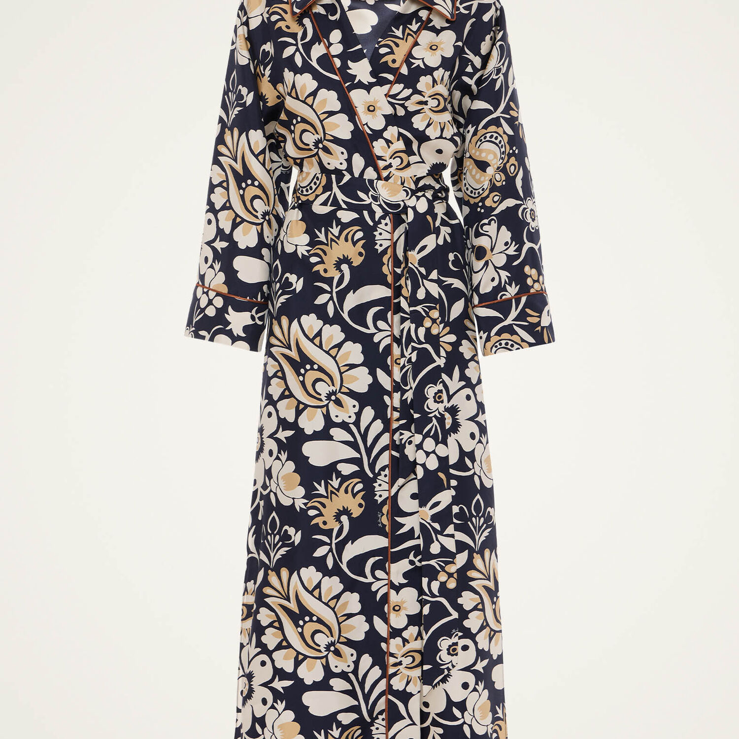 La Doublej Breakfast Ruffled Cotton Poplin Midi Dress