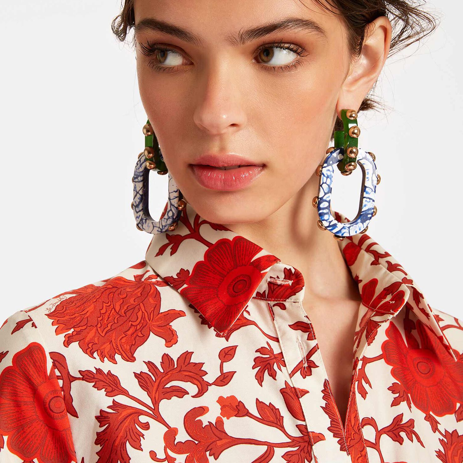 La Doublej Choux Dress In Dragonflower Red