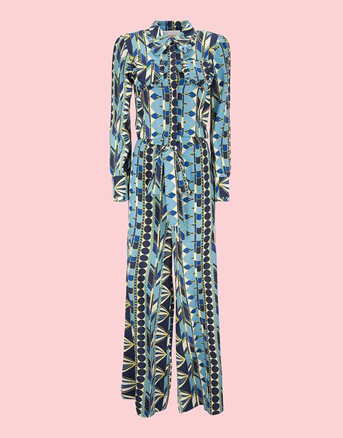 LaDoubleJ Jumpsuit Umbrellas Blu DRE0072VIS001OMB0003