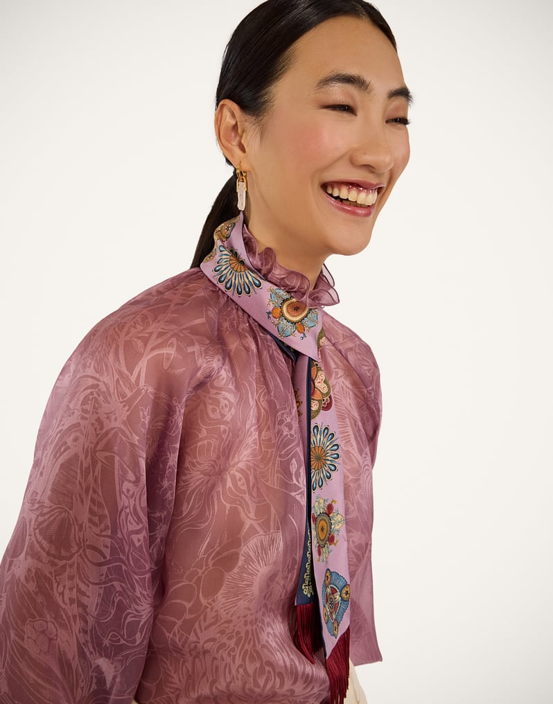 La DoubleJ Skinny Scarf La DoubleJ Skinny Scarf Nucleus Placée Dusty Pink SCA0075SIL006NUC06PI10