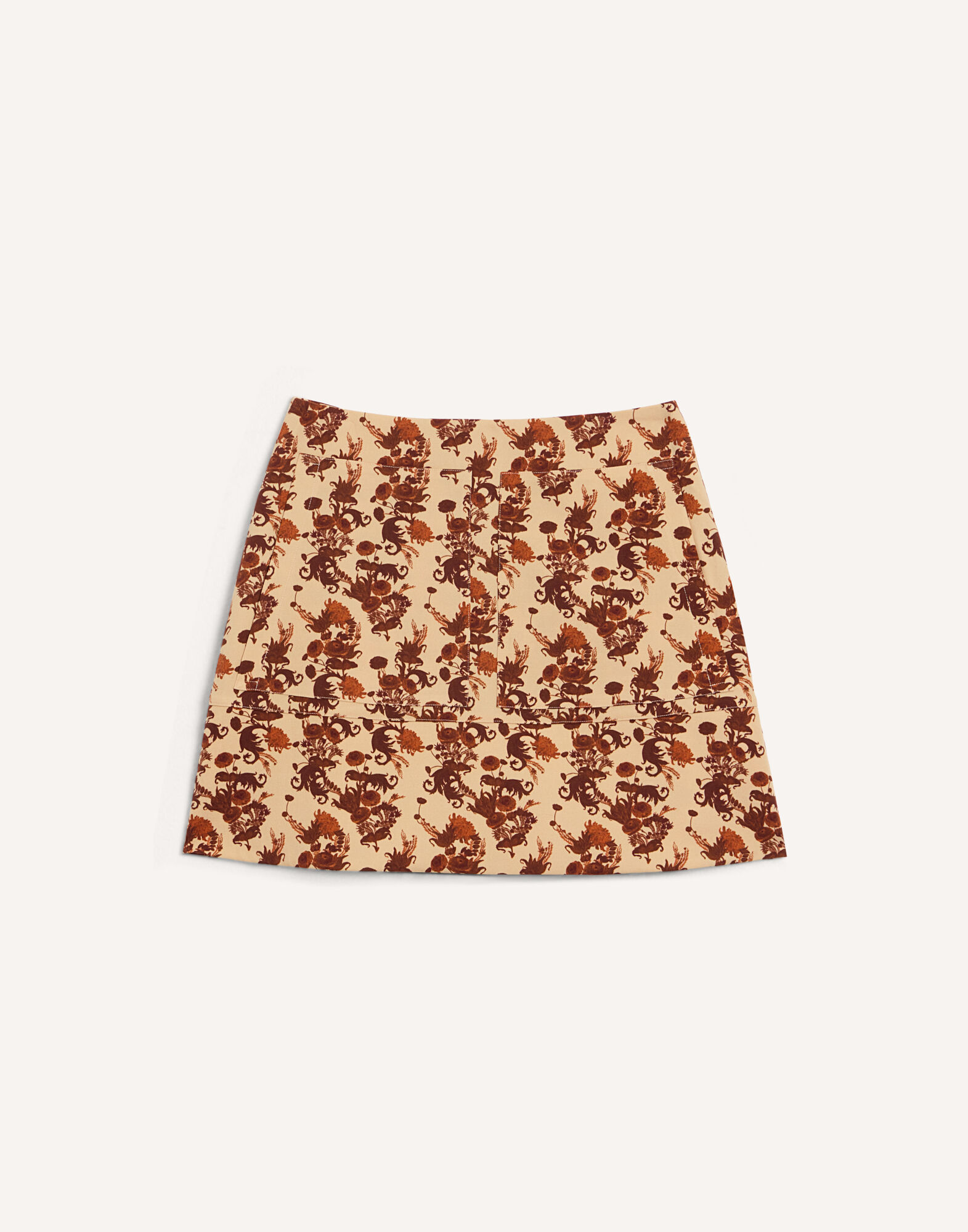 La DoubleJ Short Skirt Coven Micro Buttercream SKI0027WOL037COV02WH09