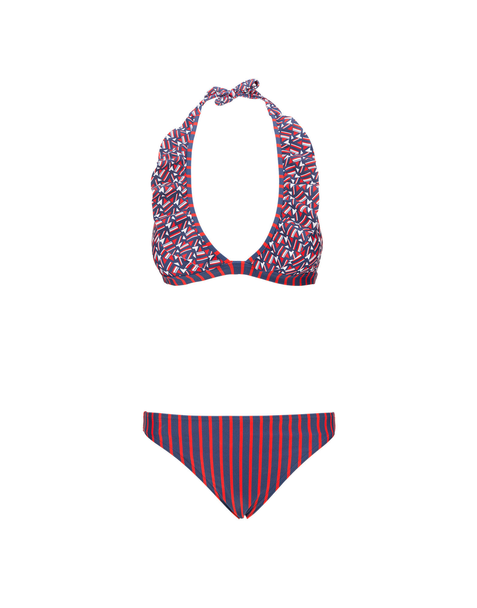 LaDoubleJ Rouches Bikini Top Mikado/Riviera SWI0005LYC001MIK0001