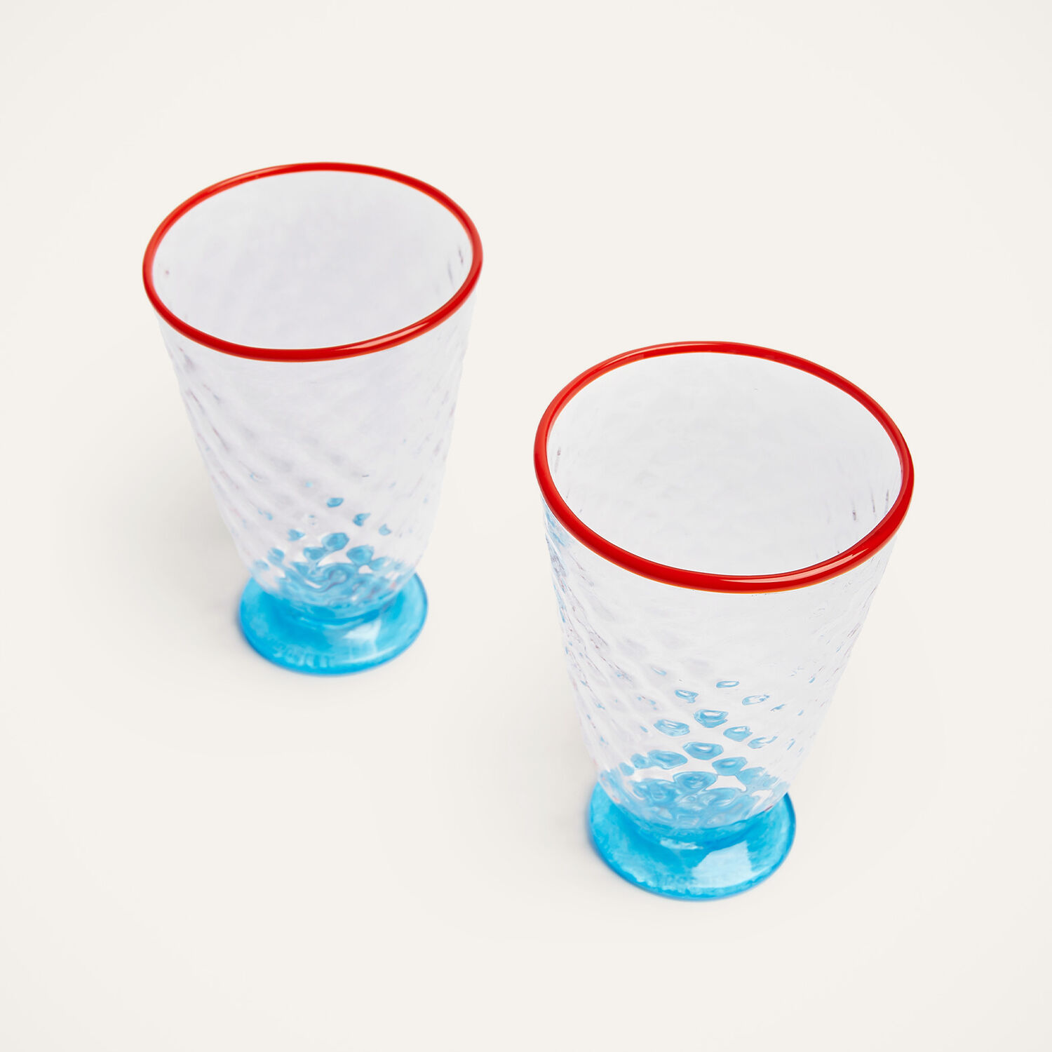 Shop La Doublej Quilted Glasses Set Of 2 In Blue