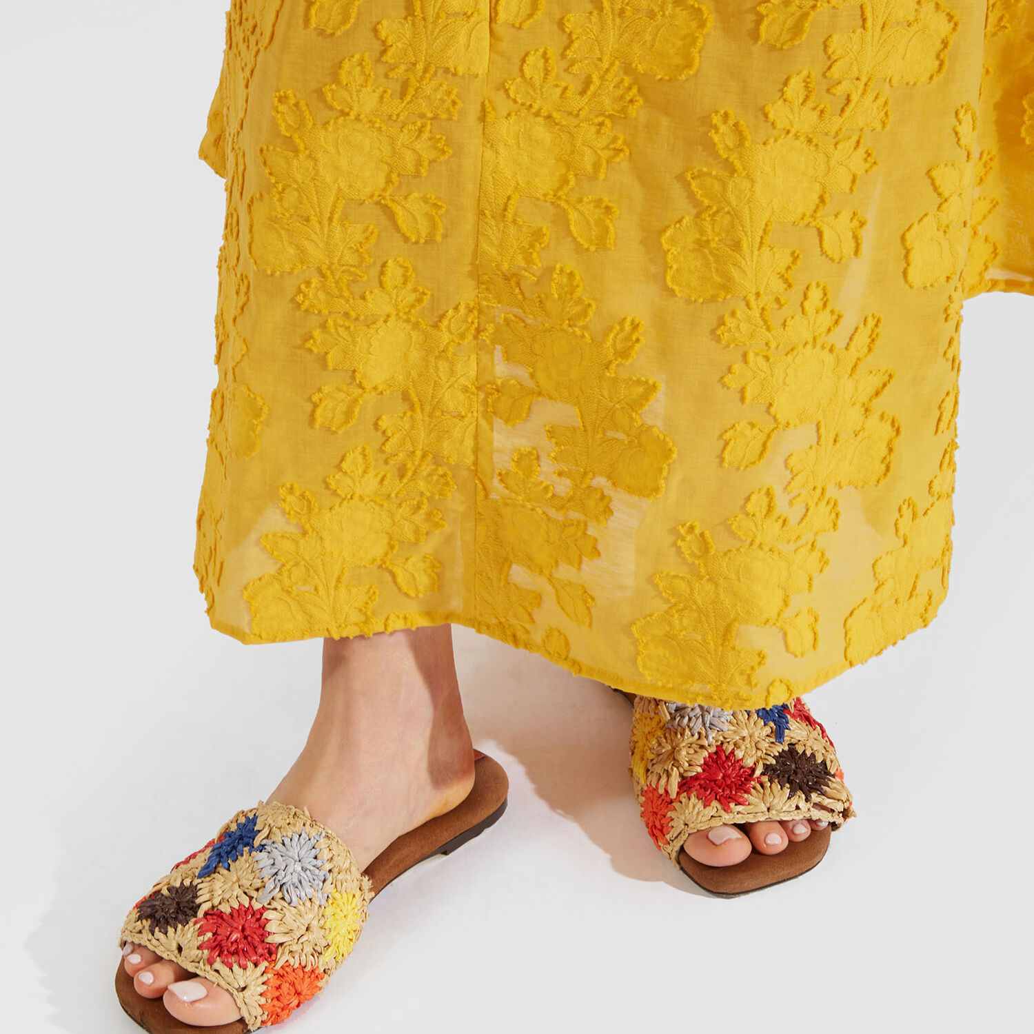 La Doublej Crochet Sandal In Multicolor Grigio