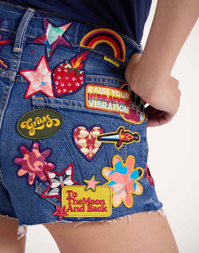 La DoubleJ The Dodger Short Fray Shorts La DoubleJ The Dodger Short Fray Shorts Patch It Up Blue TRO0165DEN011PAT09BU03