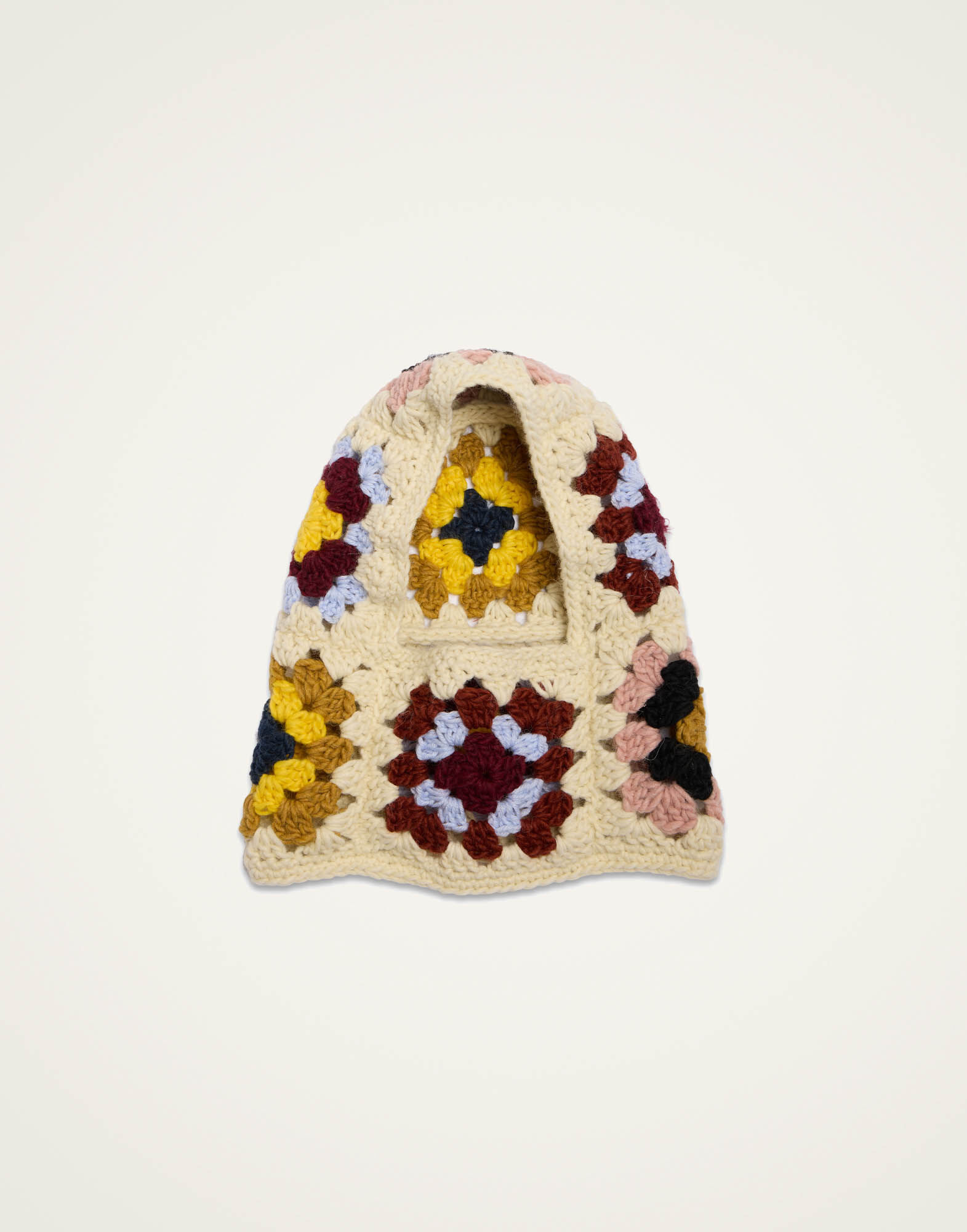 La DoubleJ Lacey Snood Flower Tile Ivory HAT0030KNI145FLW01WH04