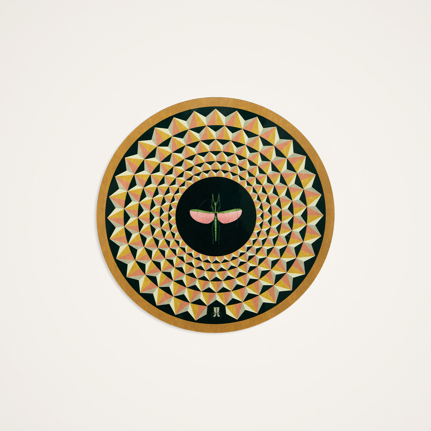 La Doublej Disk Placemats Set Of 2 In Libellula Dark Mustard
