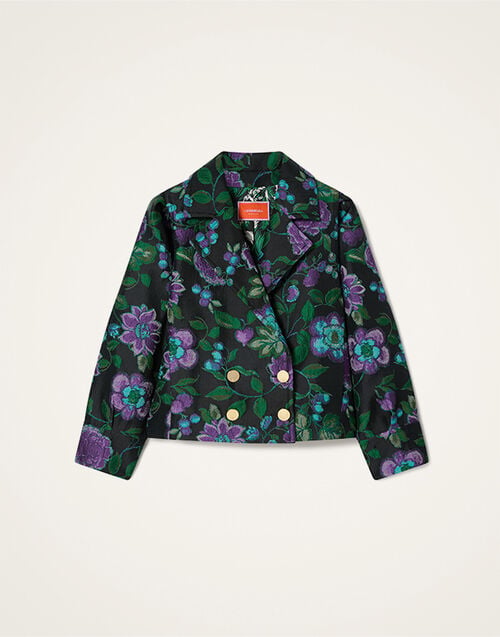 La DoubleJ Victoria Jacket Botanical Black JAC0201JCQ144BOT01BL01