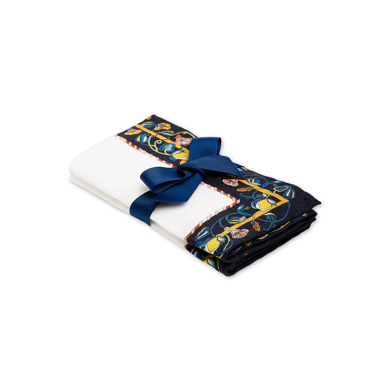 La Doublej Large Napkins Set Of 2 (45x45) In Borboni Blue