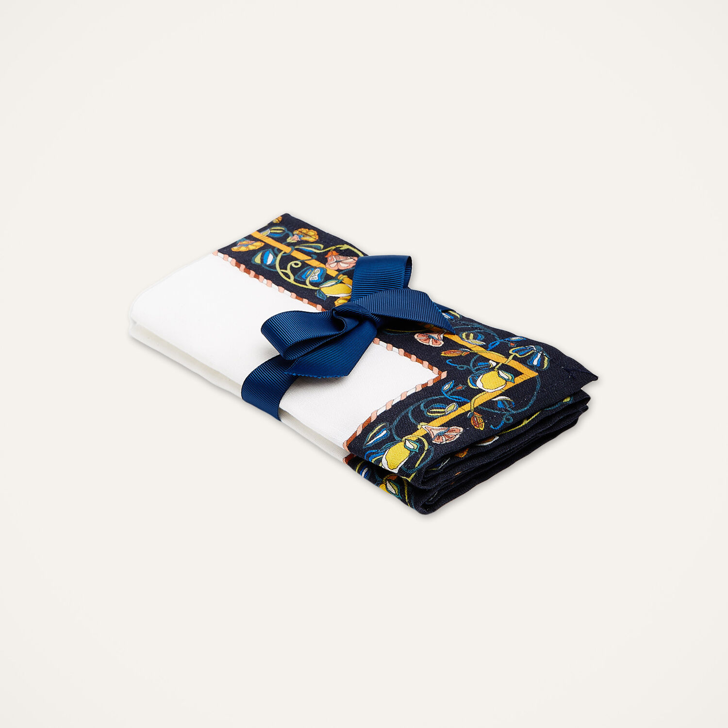 La Doublej Large Napkins Set Of 2 (45x45) In Borboni Blue