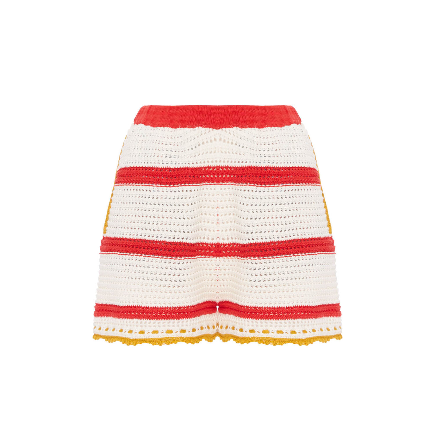 La Doublej Salt'n'vinegar Shorts In Cream & Red