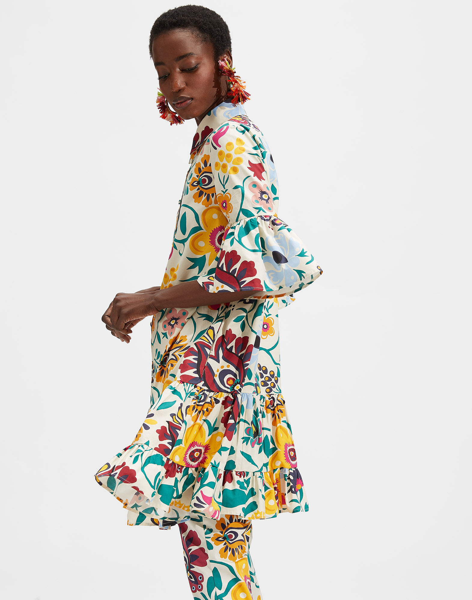 La DoubleJ Choux Dress Selva Bianco DRE0193COT001SEL0002