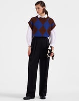 La DoubleJ Argyle Gilet La DoubleJ Argyle Gilet Bordeaux/Blue TOP0077KNI064VAR0124