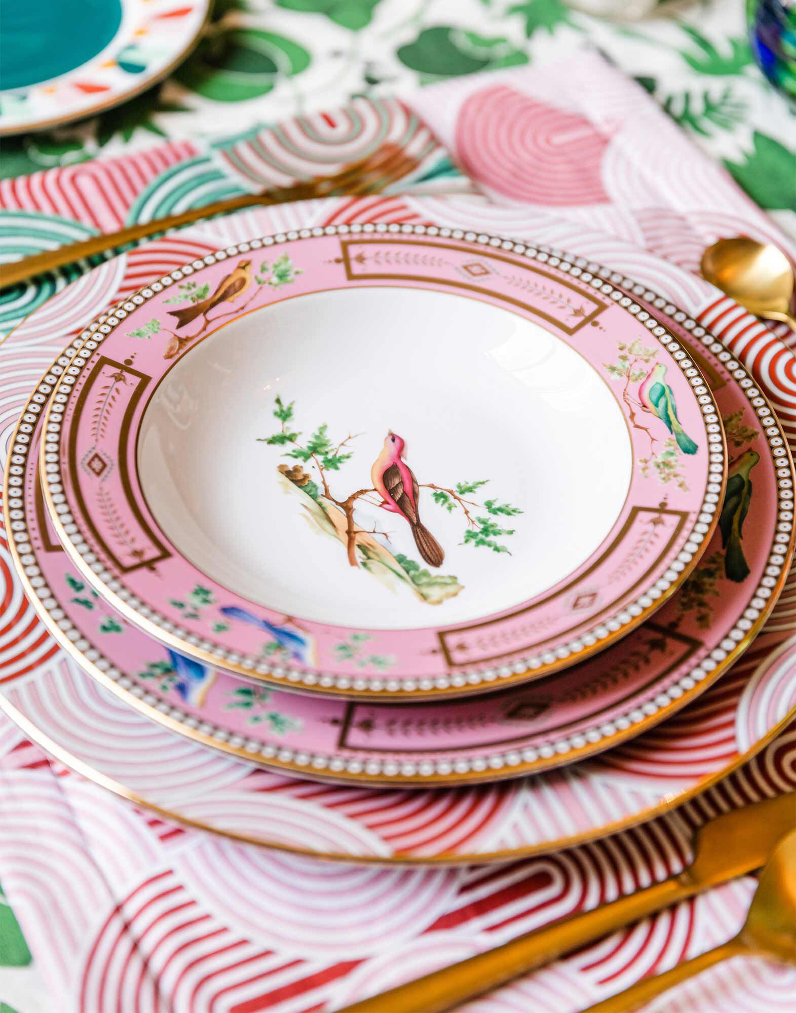 La DoubleJ Miniscalchi Soup & Dinner Plate Set 18k Gold Antique Miniscalchi DIS0055CER001MIN0003