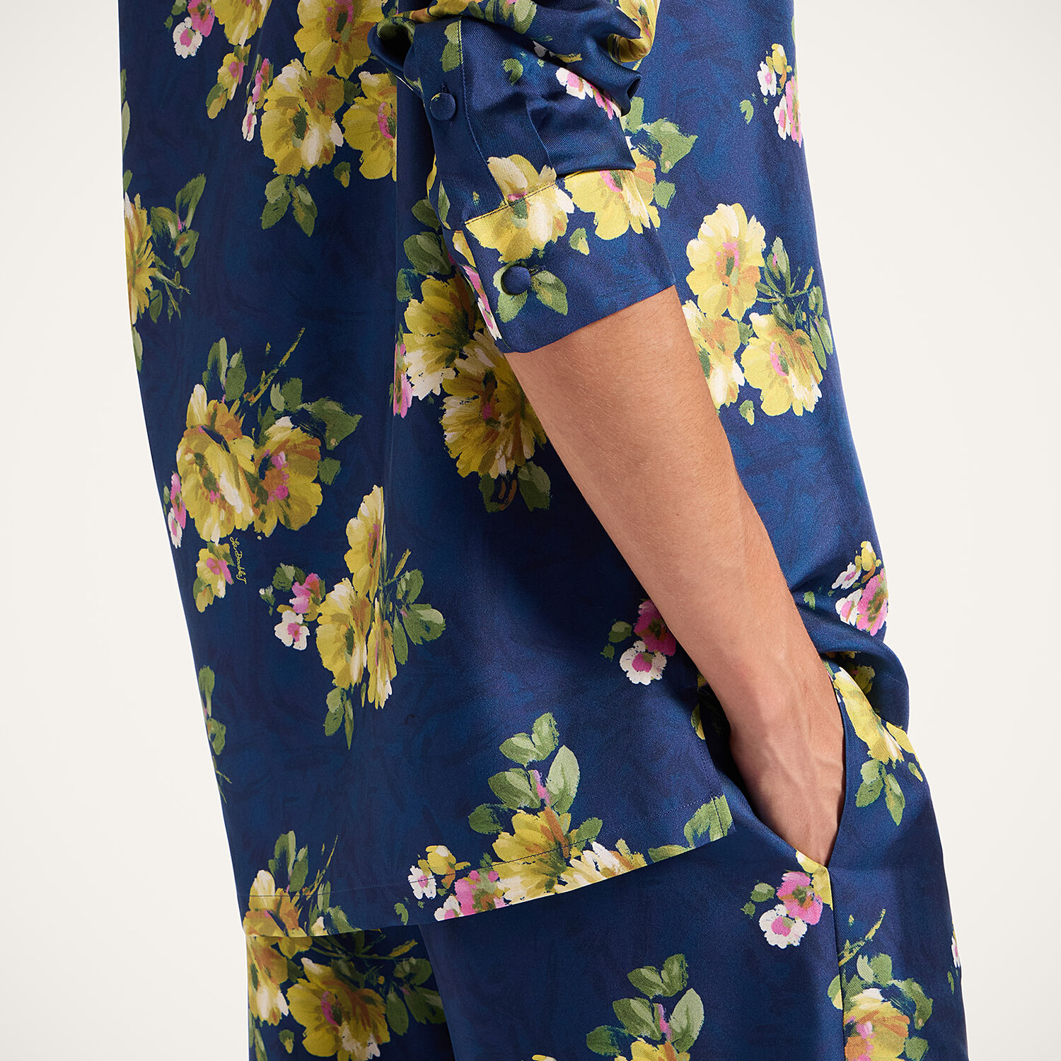 La Doublej Palazzo Pants Riptide Midnight Blue In Blue