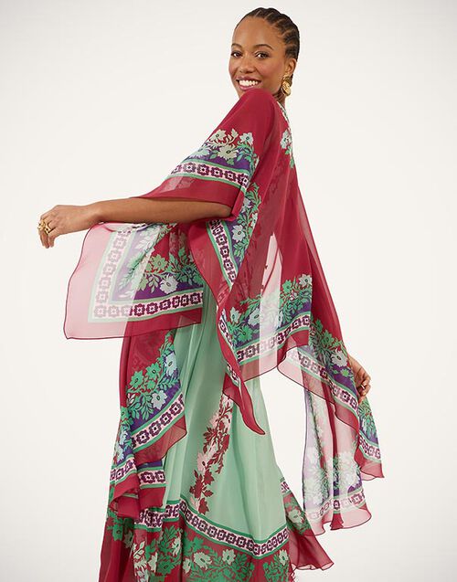 La DoubleJ Maria Cape Regalia Plac&eacute;e Red SCA0092SIL014REG02RE01