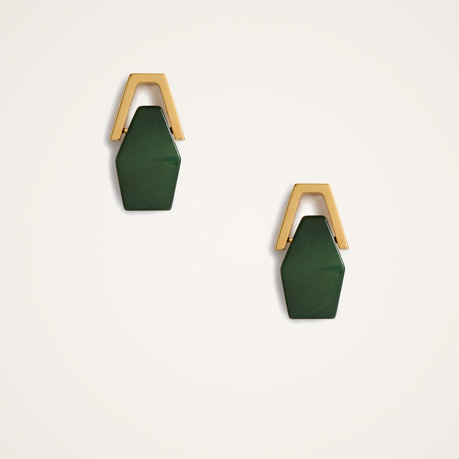 La Doublej Portal Earrings In Solid Camouflage