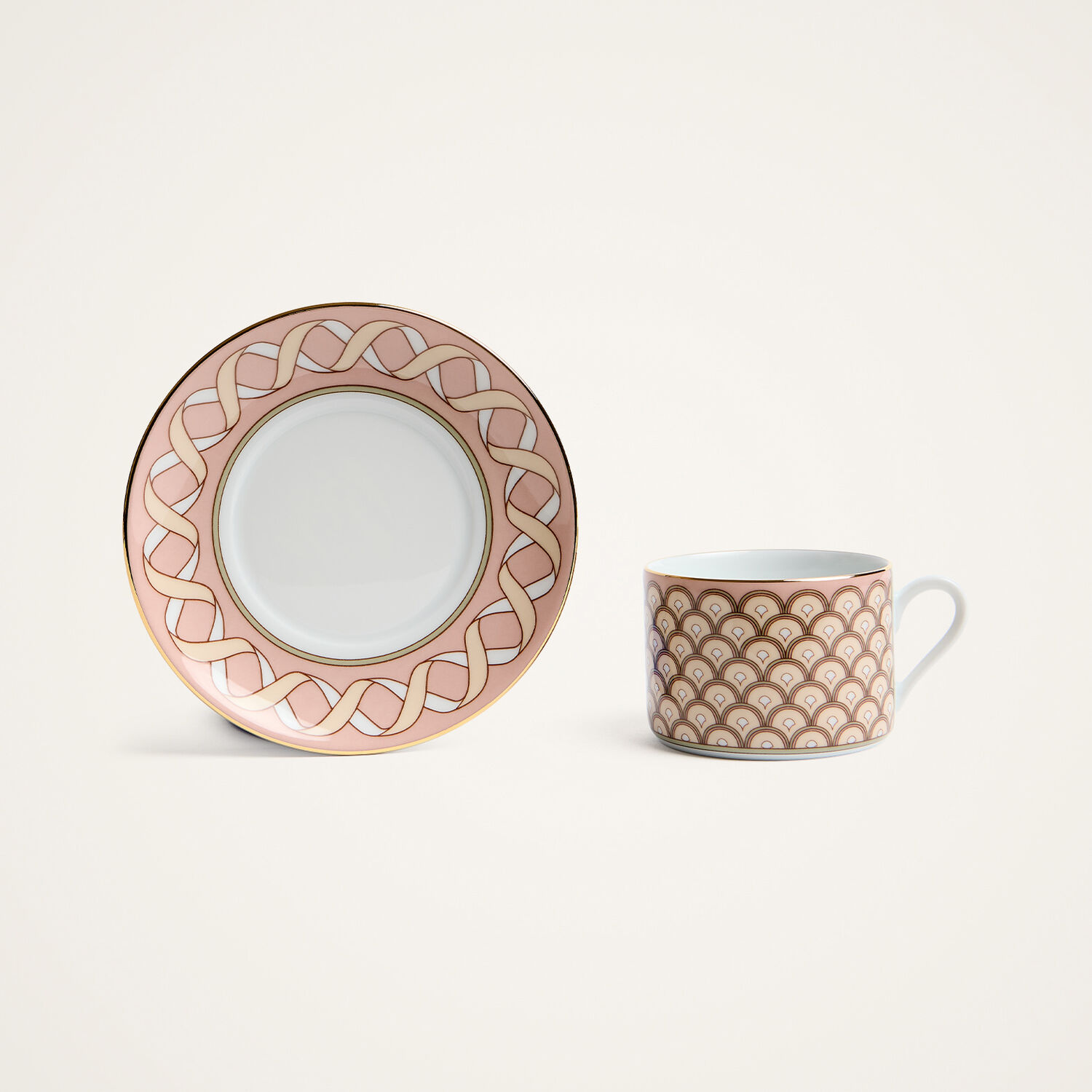 La Doublej Impero Tea Cup Set Of 2 In Odysseus Dusty Pink