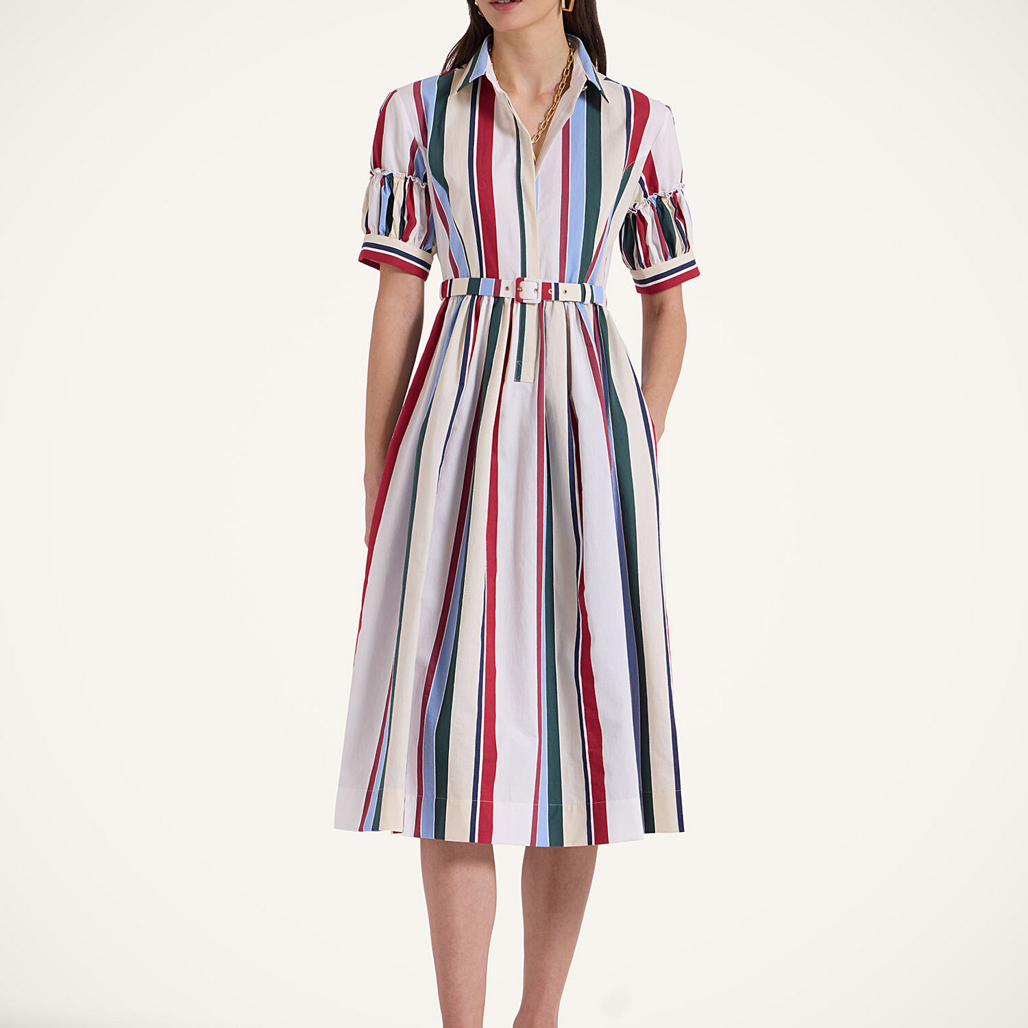 Shop La Doublej Libertine Dress In Stripes Multicolor