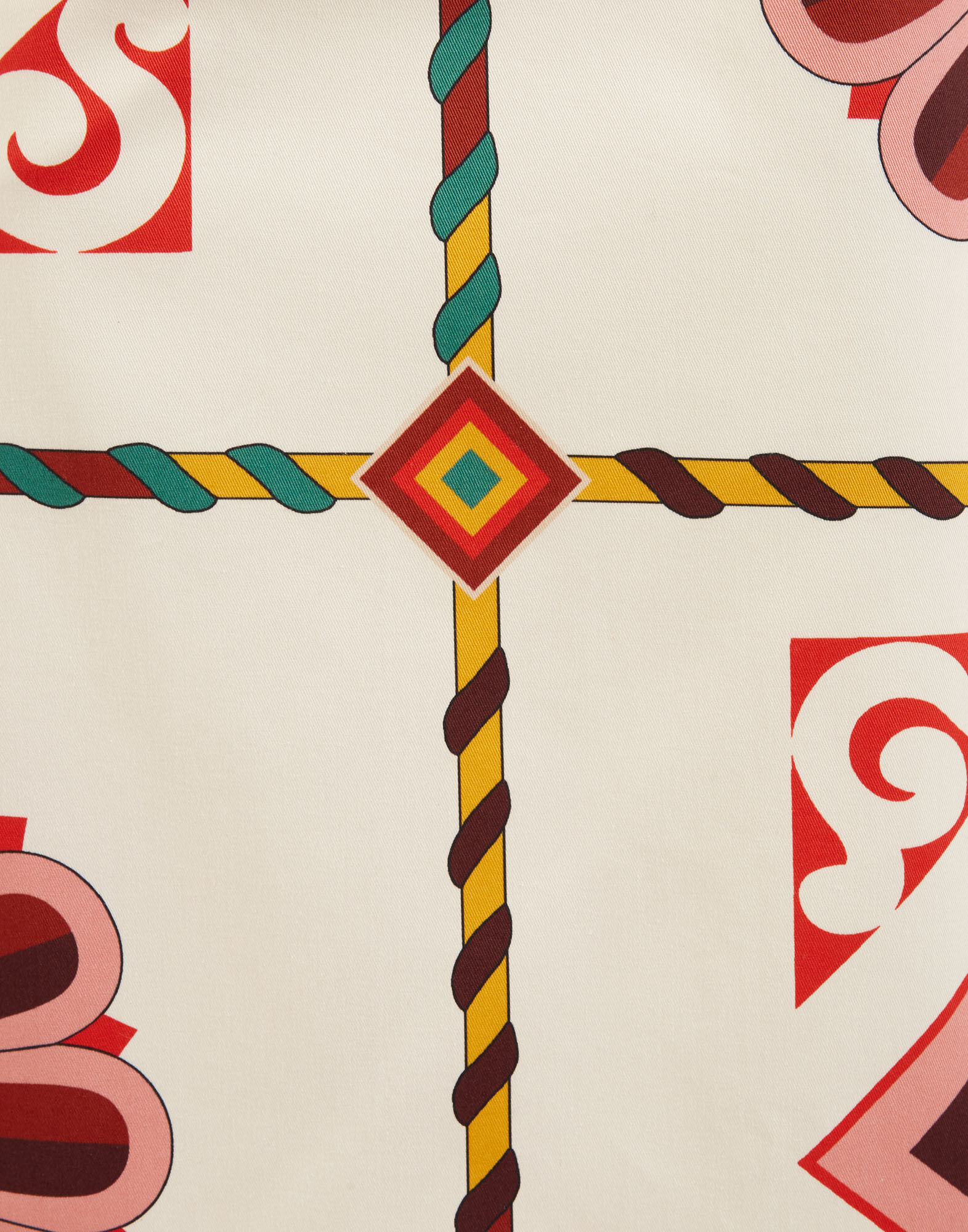 La DoubleJ Baia Skirt Macro Tiles Placed SKI0081COT037MAC01WH01