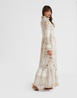 La DoubleJ Lacey Visconti Dress Solid White Smoke DRE0633EMB006SOLIDWH02