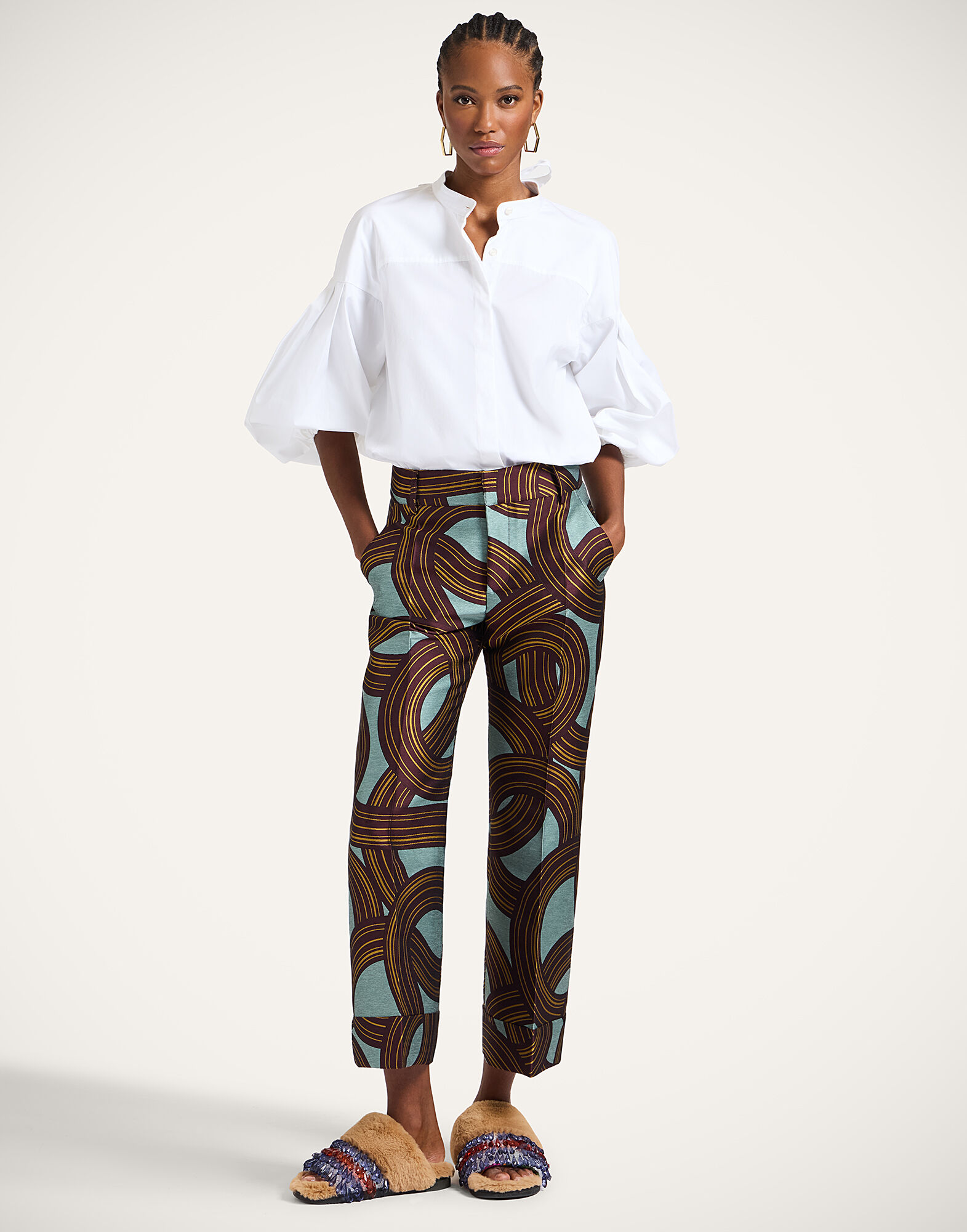 La DoubleJ Share Your Screen Shirt Solid White SHI0117COT043SOLIDWH01