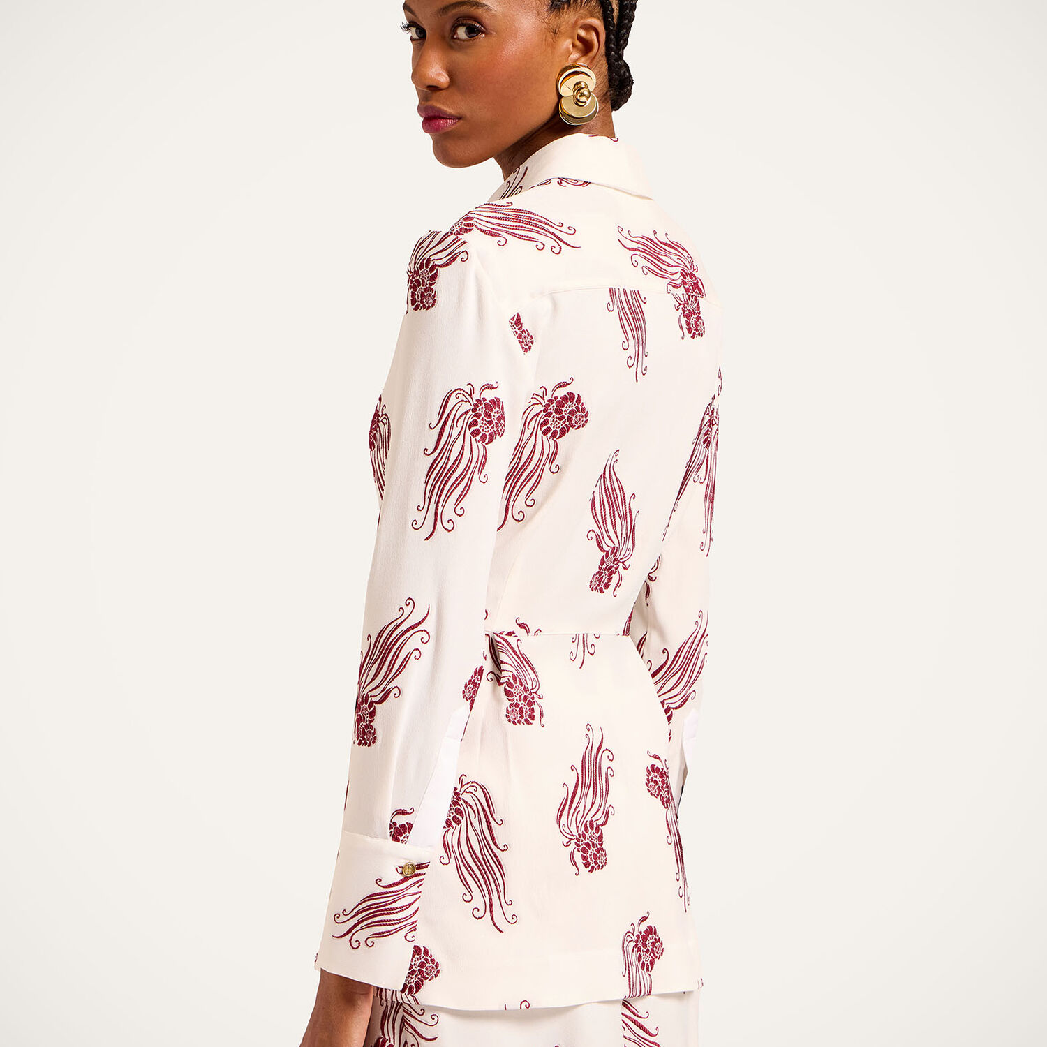  La Doublej Shirts & Tops Women - Iris Shirt Lemuria White L 67% Acetate 18% Viscose 12% Polyester 3% Elastane 