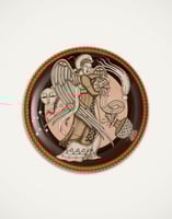 La DoubleJ Decorative Plate La DoubleJ Decorative Plate The Angel Brown DPL0001CER001ANG01BR11