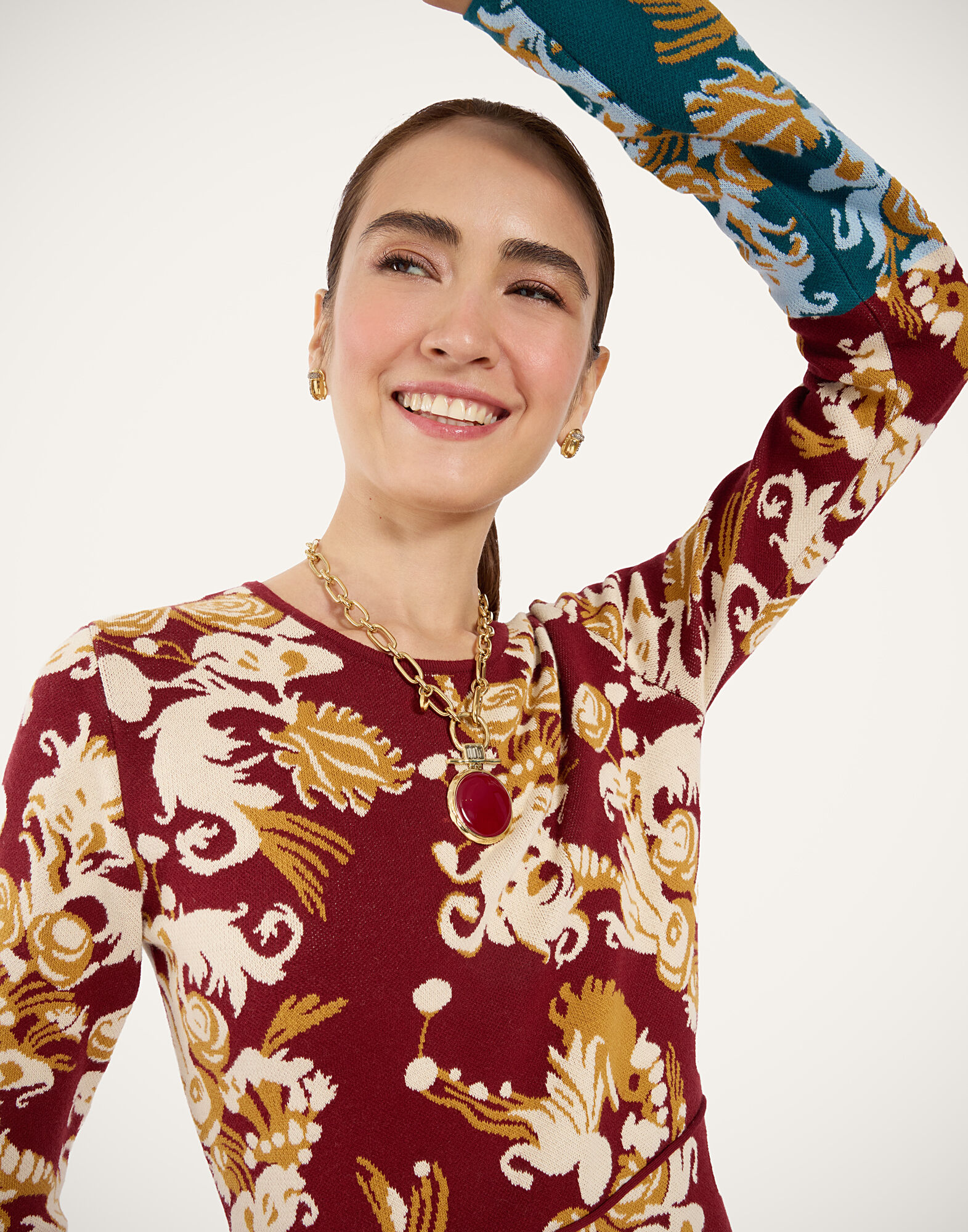 La DoubleJ Bee Dress Coven Burgundy DRE1006KNI226VA529RE07