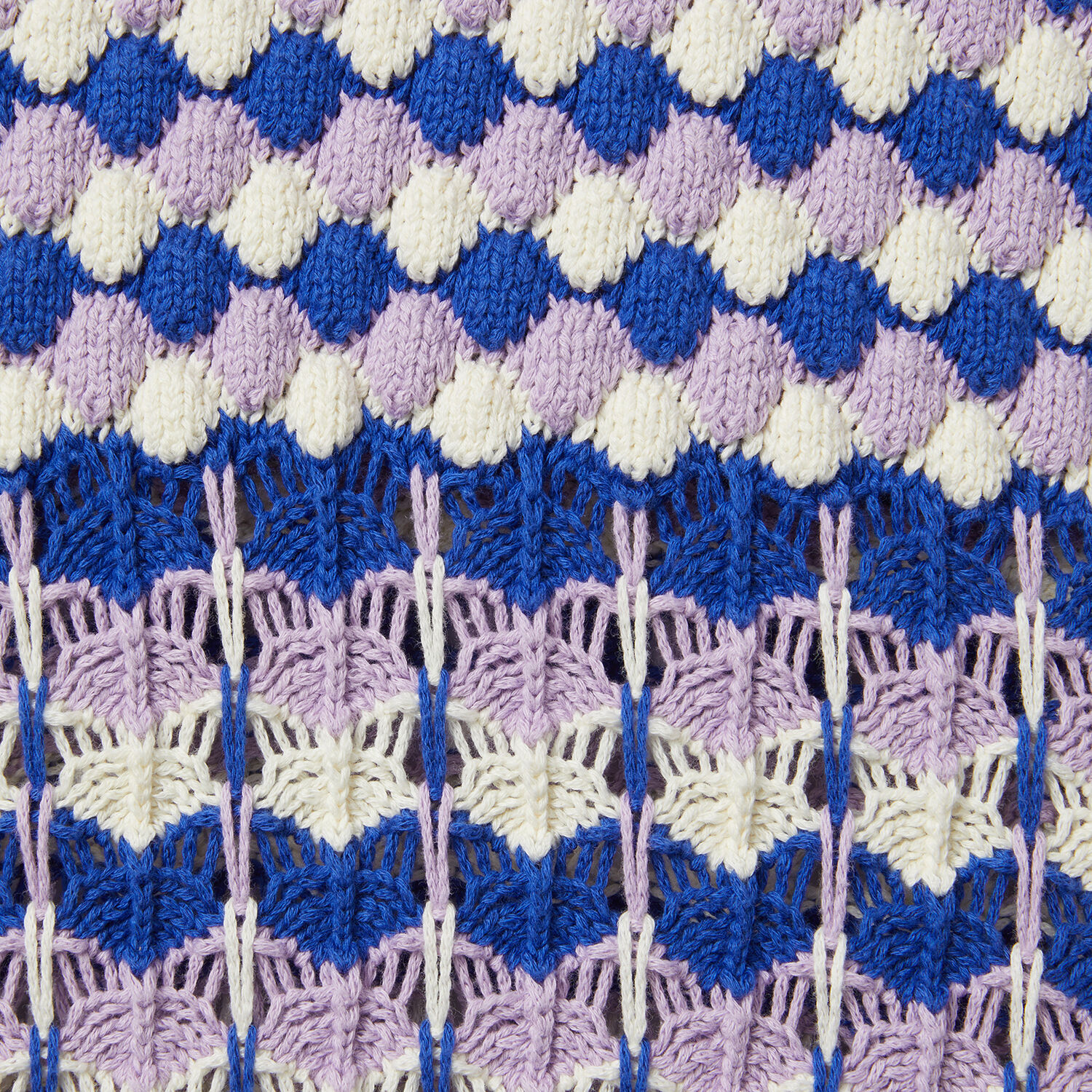 La Doublej Perry Street Top In Multicolor Violet & Blue
