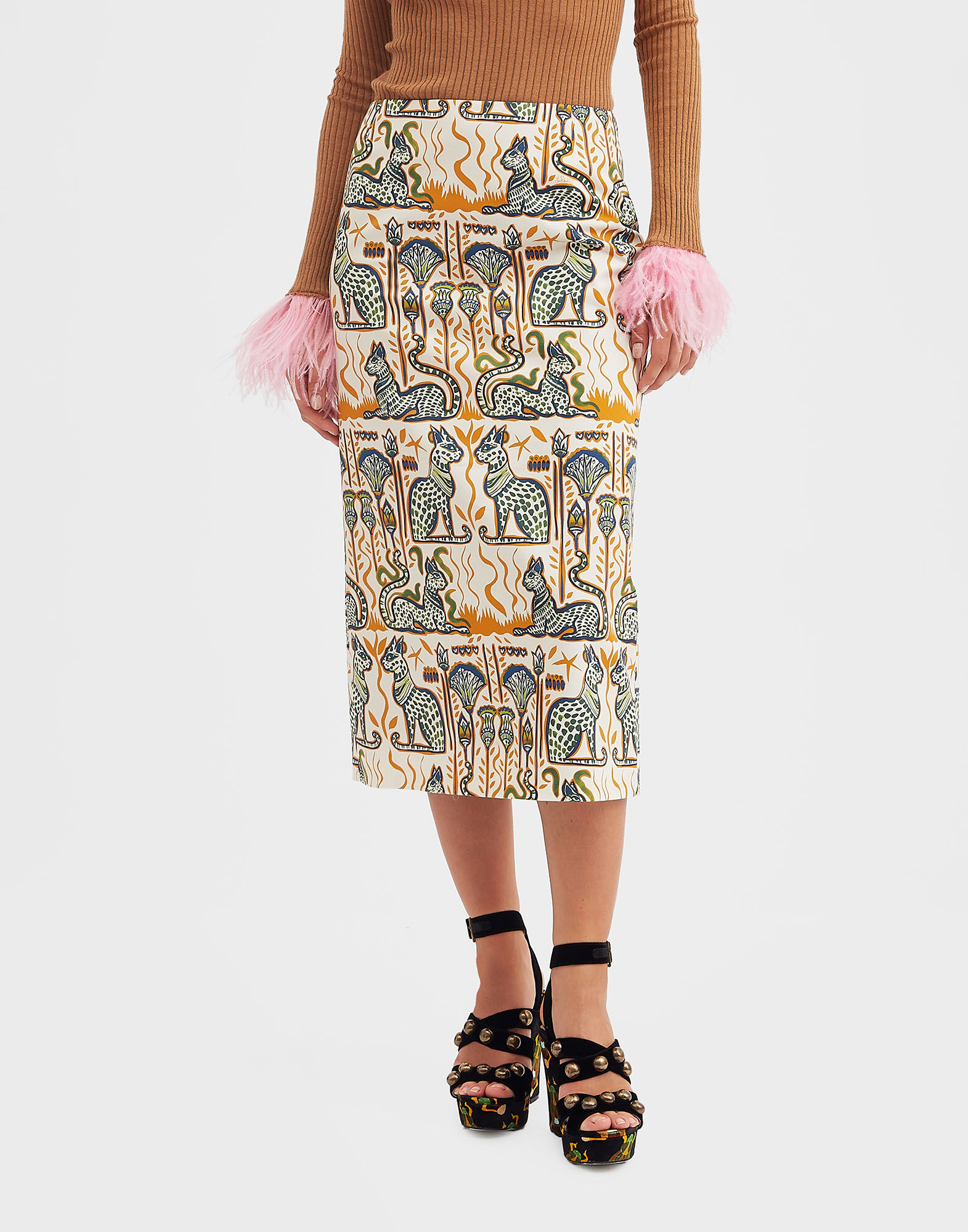 Pencil skirt ivory online