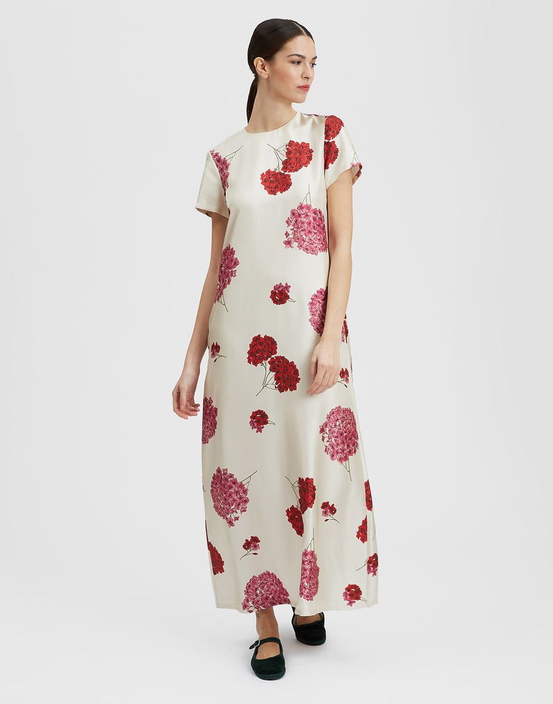 La DoubleJ Swing Dress La DoubleJ Swing Dress Ortensia White DRE0001SIL001ORT01WH01