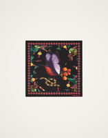 La DoubleJ Foulard 90 La DoubleJ Foulard 90 Zooflora Butterbird Placée Black SCA0067SIL006BTB03BL01