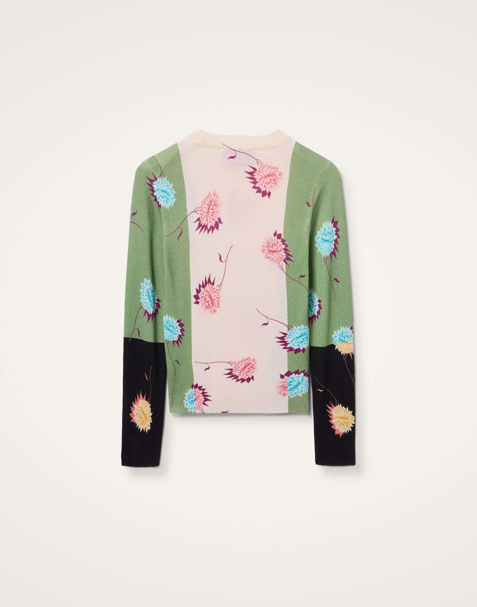 La DoubleJ Silky Crew Neck Derby Plac&eacute;e Multicolor PUL0255KNI157DER03MU01