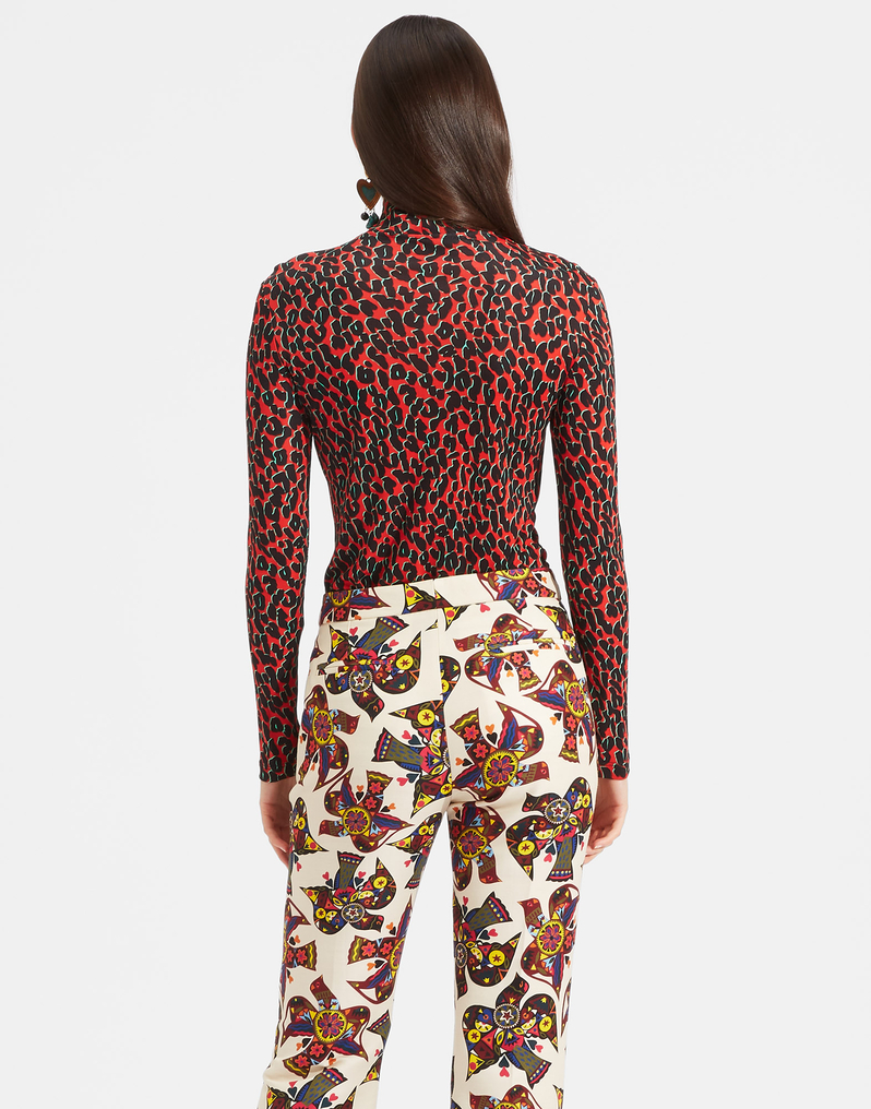 LaDoubleJ Turtleneck LaDoubleJ Turtleneck Leopard Rosso SHI0030JER003LEO0002