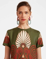 La DoubleJ Swing Dress La DoubleJ Swing Dress Kerylos Placée Dark Green DRE0128SIL006KER01GR03