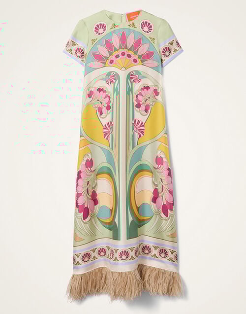 La DoubleJ Swing Dress Tulip Plac&eacute;e Green DRE0864SIL026TUL07GR02