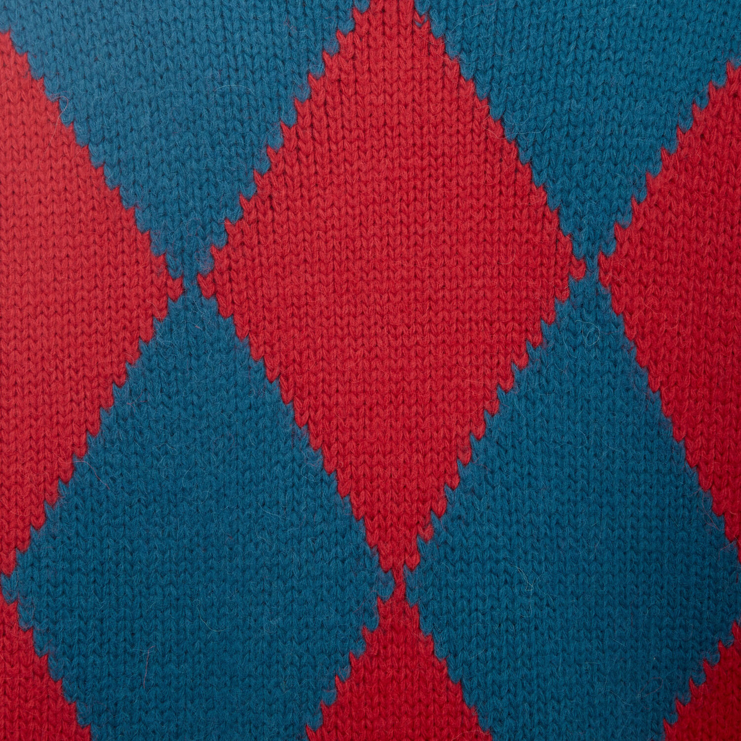 Shop La Doublej Argyle Sweater In Red & Blue