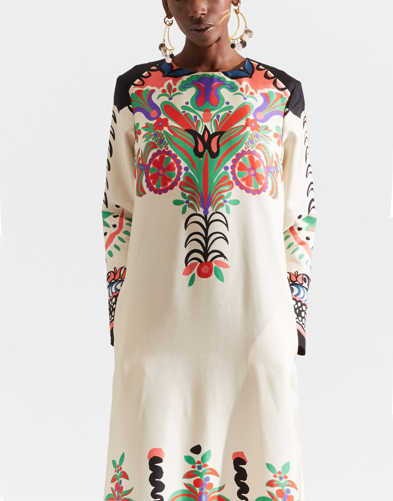 LaDoubleJ Long Sleeve Swing Dress LaDoubleJ Long Sleeve Swing Dress Calata DRE0231SIL006CLT0001