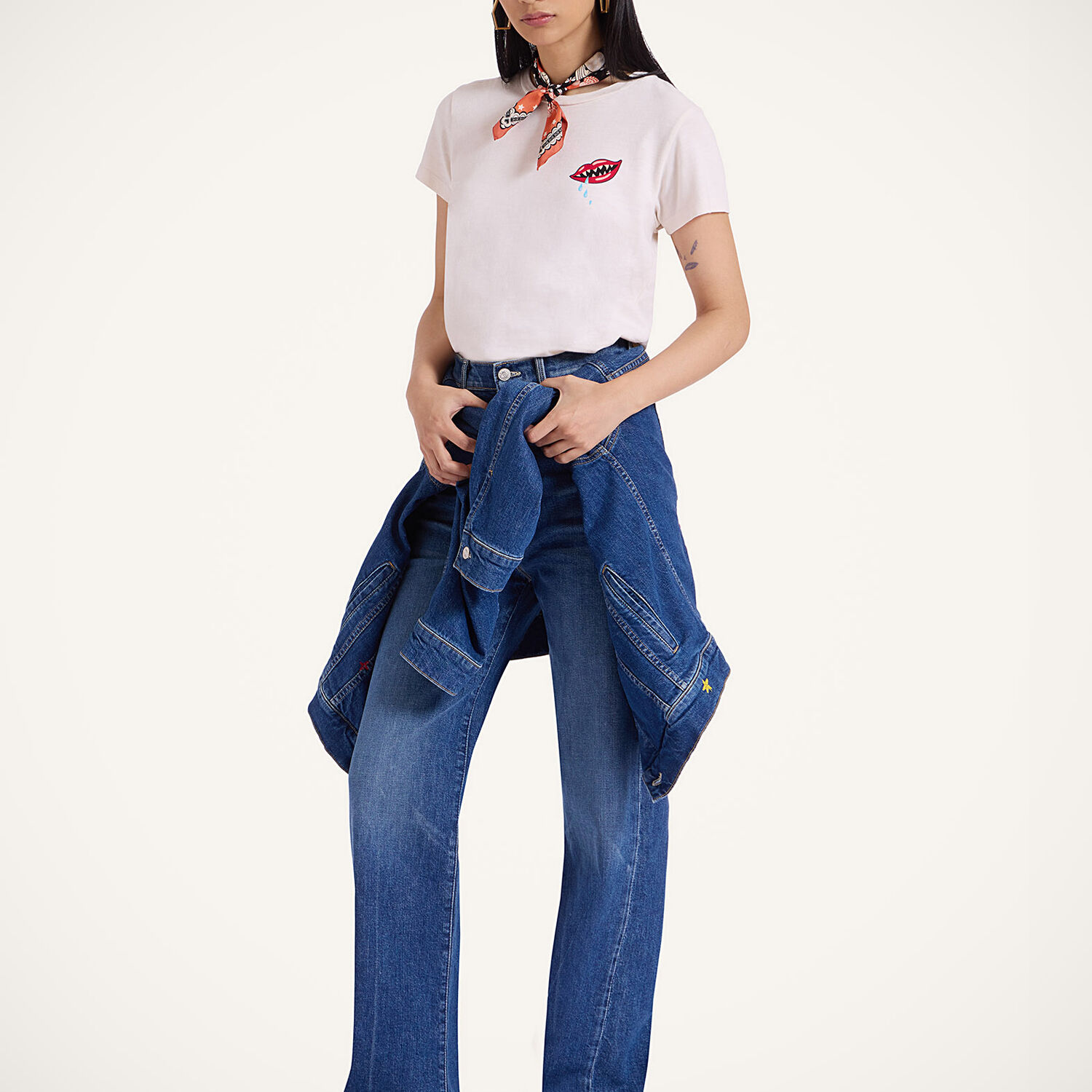  La Doublej Shorts & Pants Women - The Tune Up Maven Sneak Jeans Middle Child Blue 23 98% Cotton 2% Elastane 
