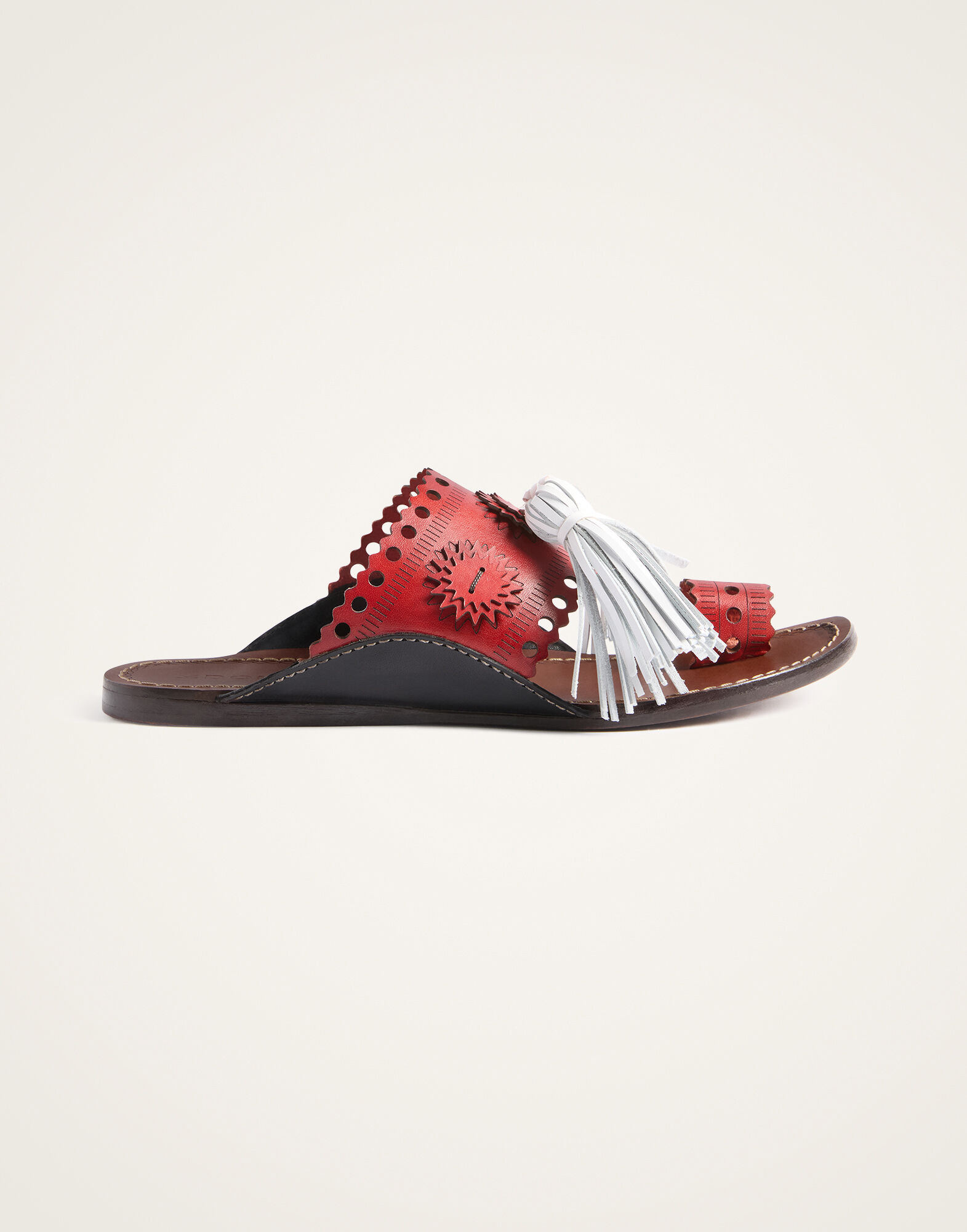 Sandy Slides in Solid Red for Women | La DoubleJ