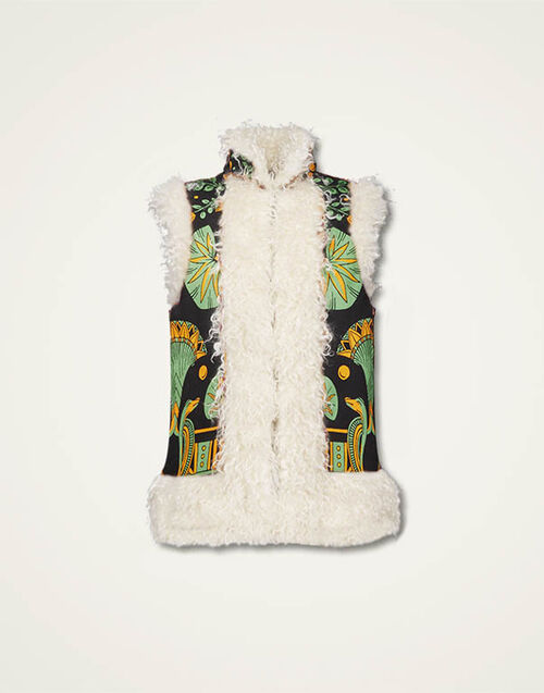 La DoubleJ Sleeveless Folk Jacket The Nile Placée Black JAC0046FAI001NIL01BL01